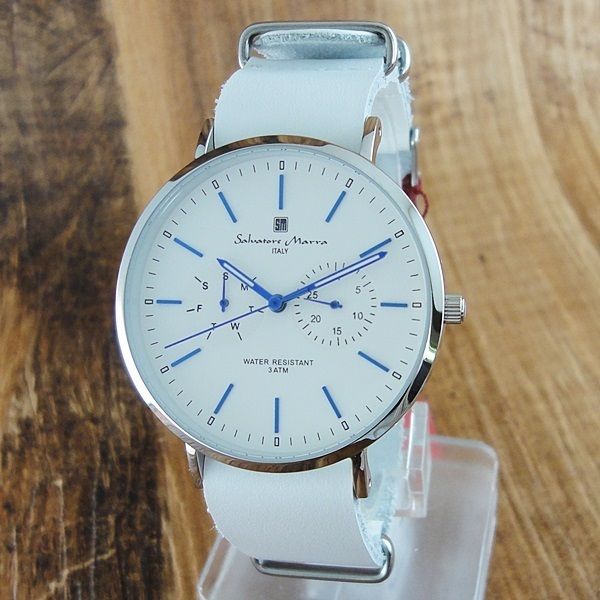 国内正規品 サルバトーレマーラ 時計 メンズ 白 SM15117-SSWHBL 国内正規品 サルバトーレマーラ 時計 メンズ 白 SM15117-SSWHBL