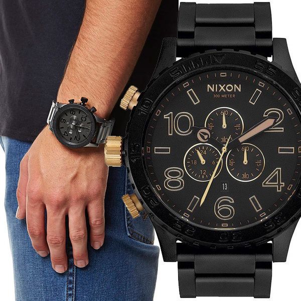 送関税込☆Nixonニクソン CHRONO Black Gold 51-30 A0831041 (Nixon 