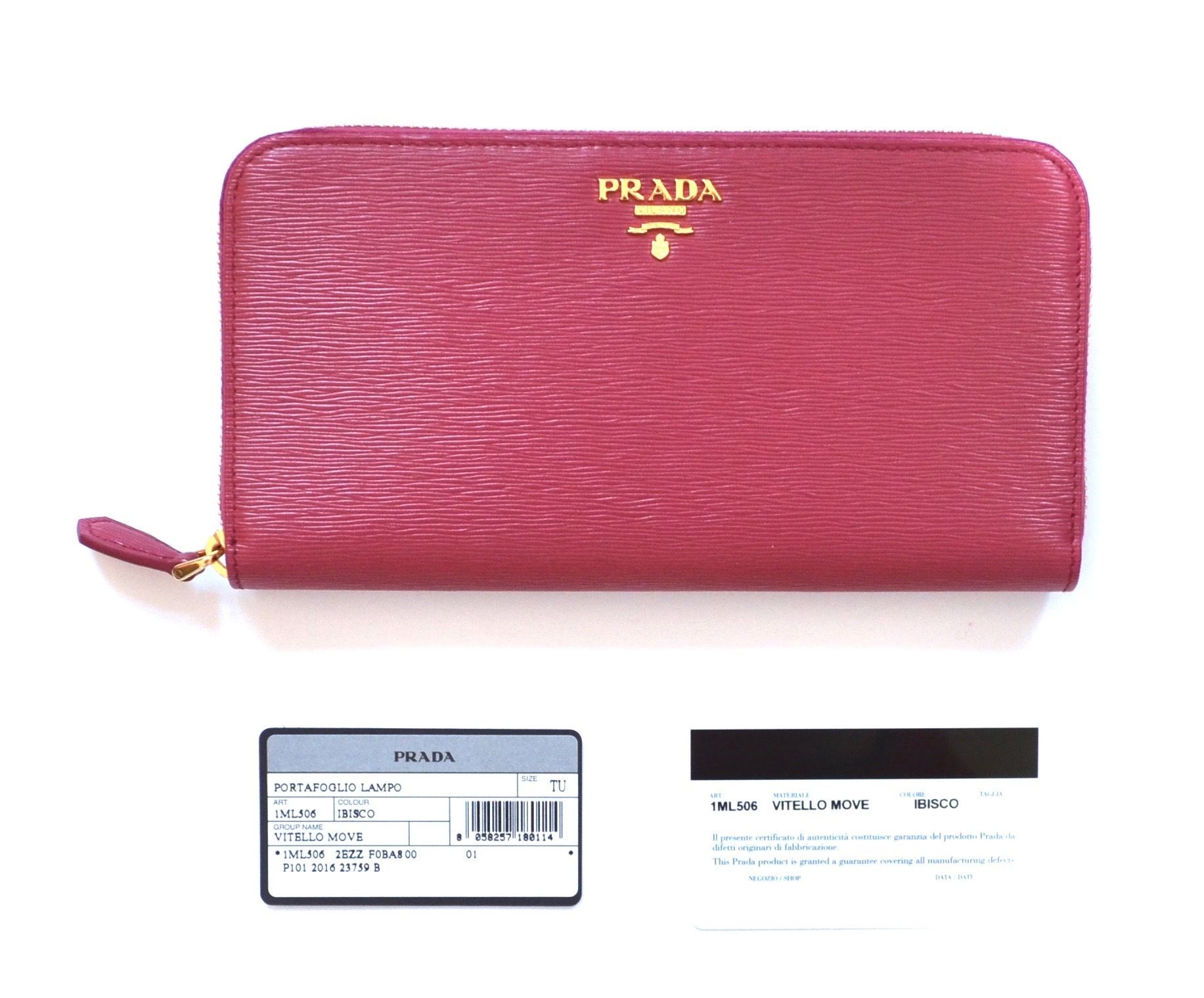 PRADA プラダ ラウンドファスナー長財布 Vitello Move ☆ 即発可 ...