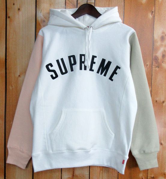 Supreme FW16 Color Blocked Arc Logo Hooded Sweatshirt 白 Supreme - Color Blocked Arc Logo Hooded Sweatshirt - UG.SHAFT