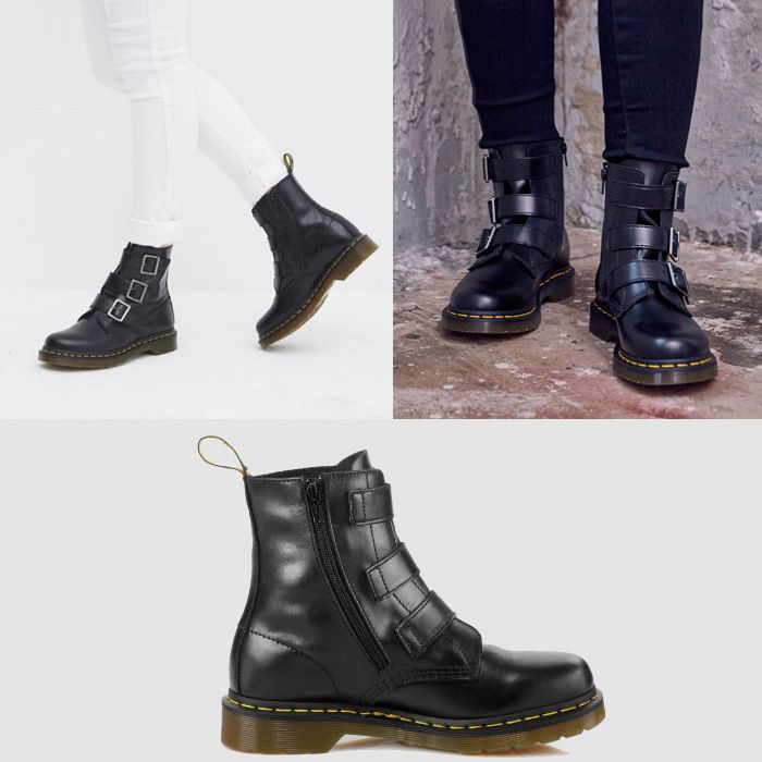 ショートブーツ・ブーティ [MATINKIM]buckle fur boots in black MUSINSA | MATIN KIM BUCKLE FUR BOOTS IN BLACK