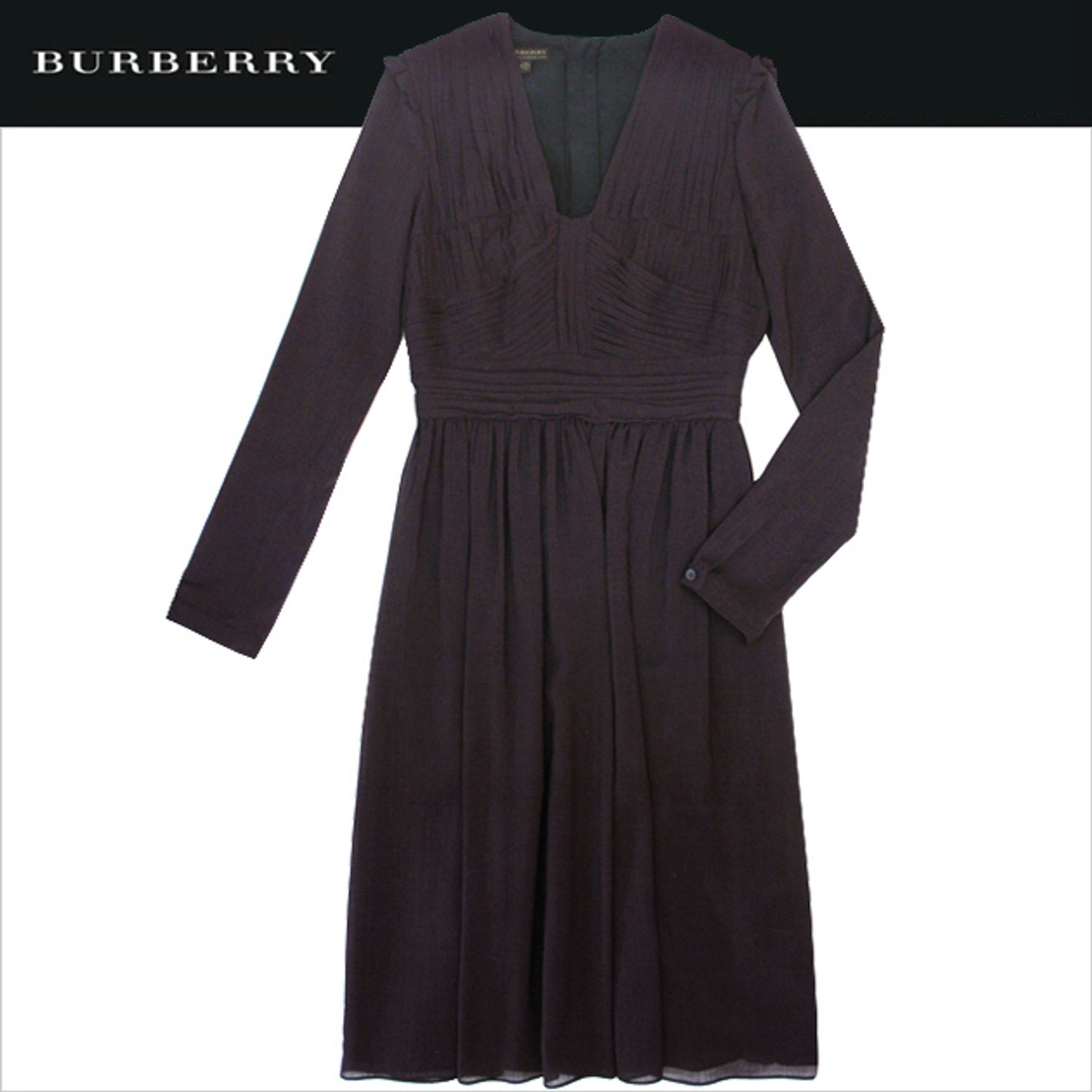 バーバリー 胸元が綺麗なワンピ ランウェイ サイズ42 Burberry ワンピース Buyma