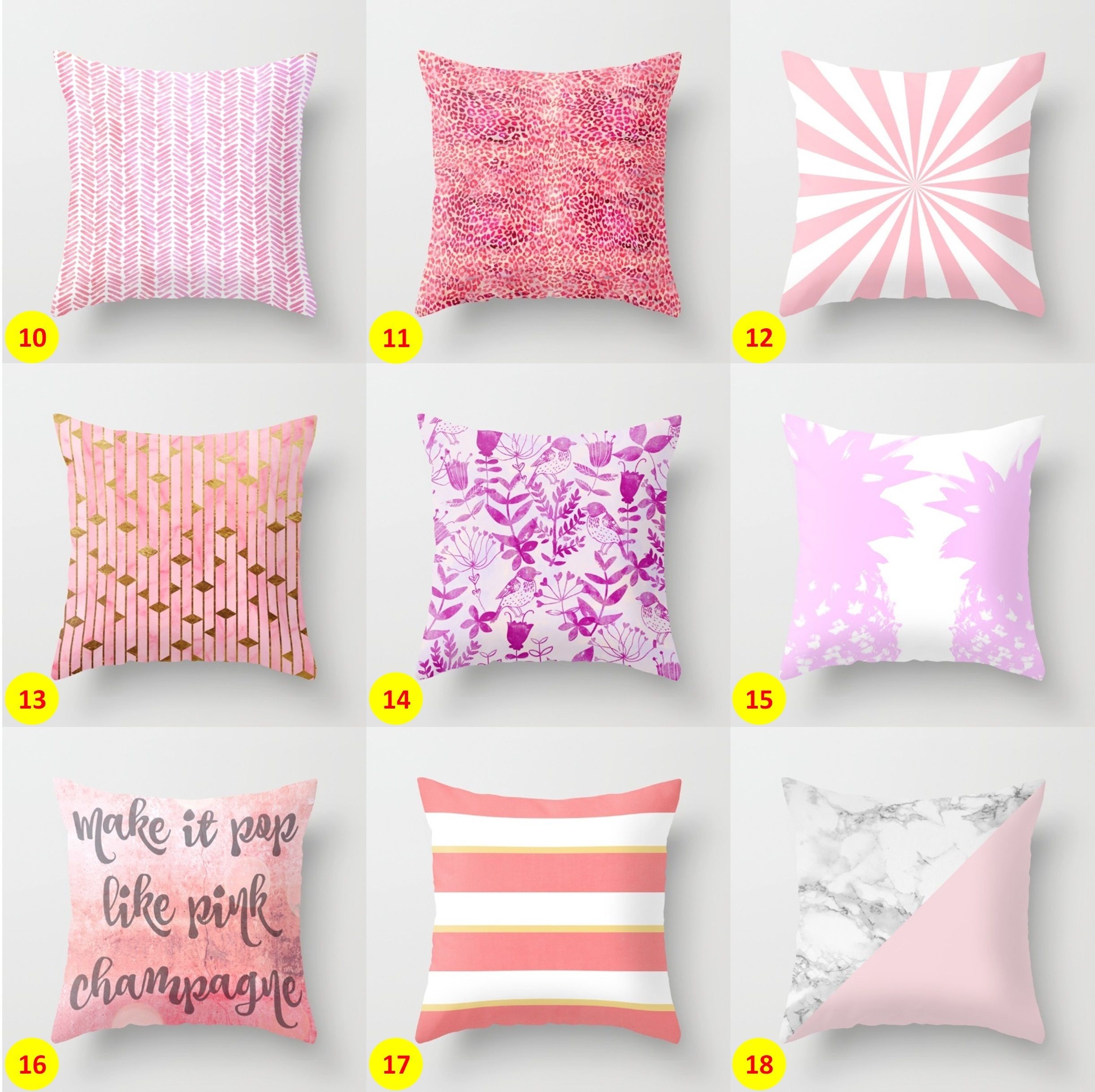 2個セット◇クッションカバー◇ピンク系45デザイン特集 (Society6 2個セット◇クッションカバー◇ピンク系45デザイン特集 (Society6