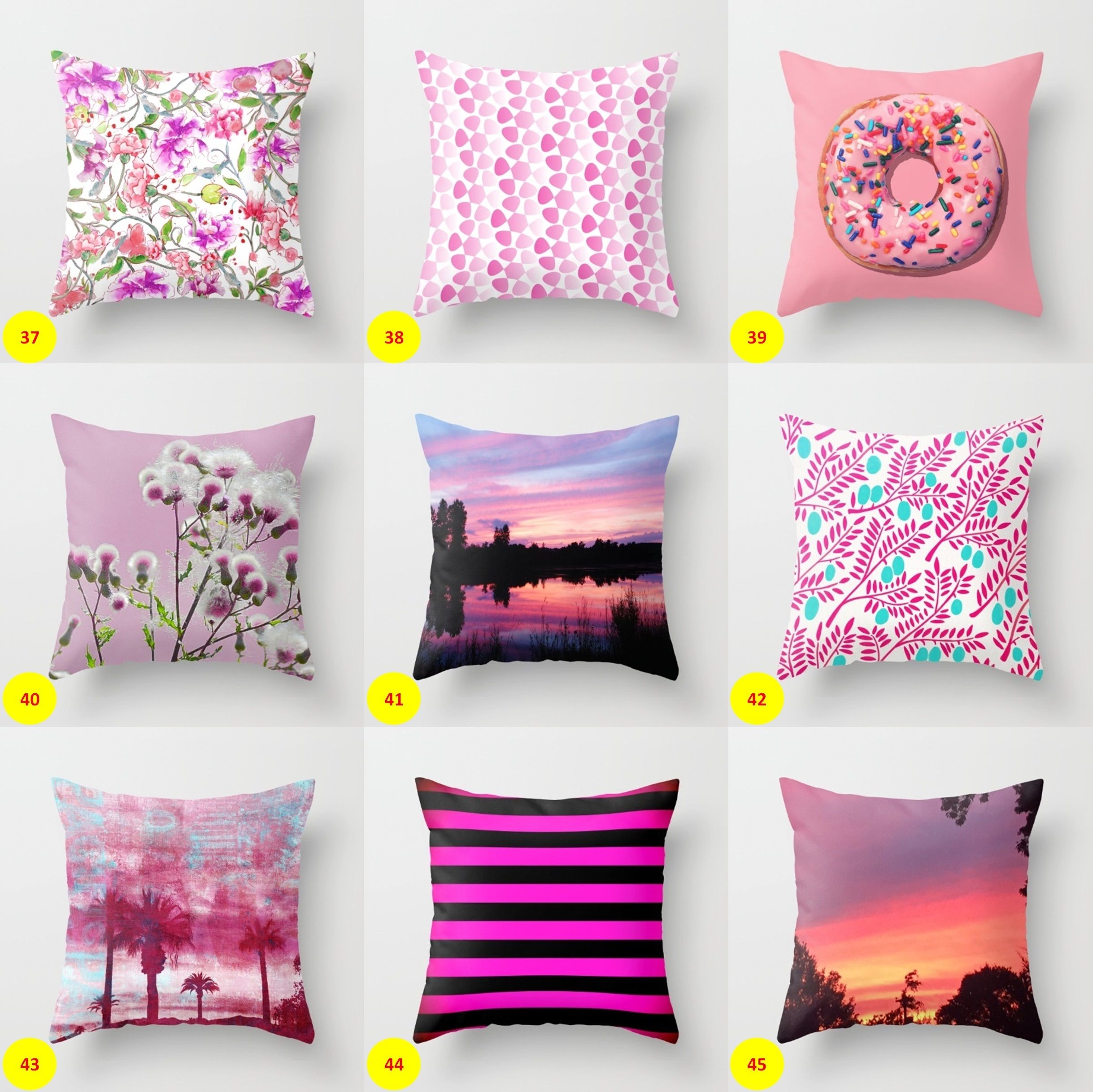2個セット◇クッションカバー◇ピンク系45デザイン特集 (Society6 2個セット◇クッションカバー◇ピンク系45デザイン特集 (Society6
