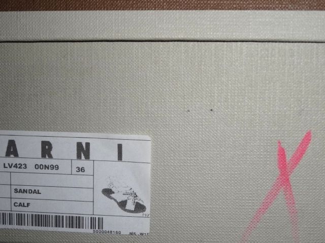 即発 ○ MARNI マルニ サンダル ビジュー ハラコ 革 36 23cm 黒