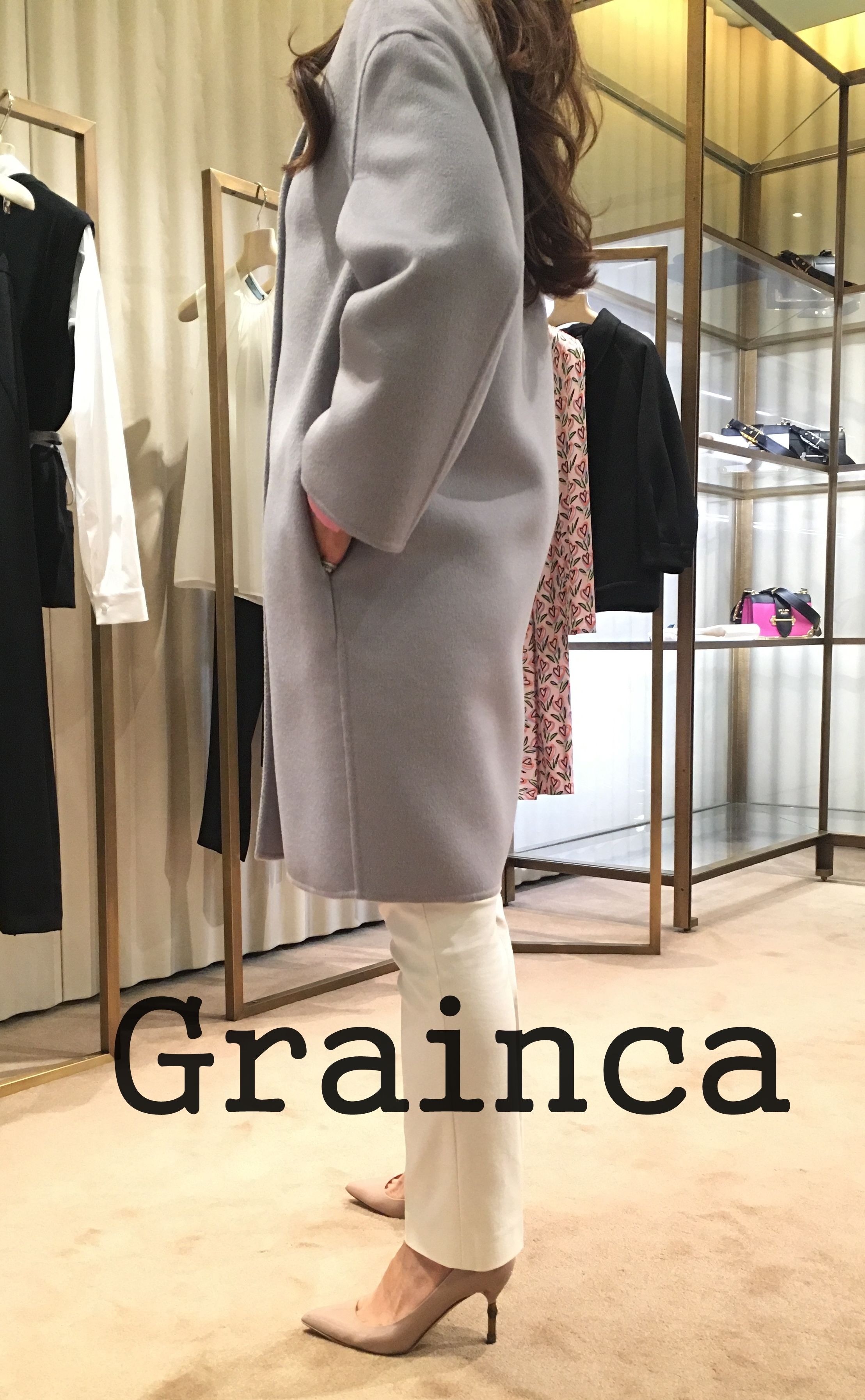 PRADA スプリングコート ライトグレー pellsconsulting.com.au