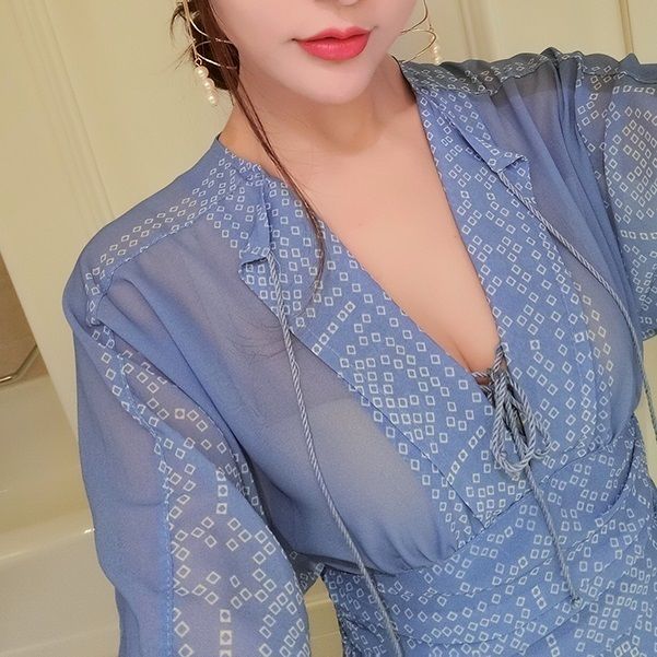 エスニック Vネック ロング ワンピース(2カラー) (ワンピース エスニック Vネック ロング ワンピース(2カラー) (ワンピース