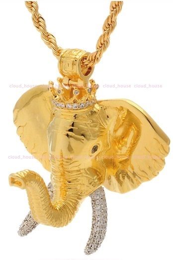 King Ice x Snoop Dogg】14K Gold Elephantネックレス/送料込