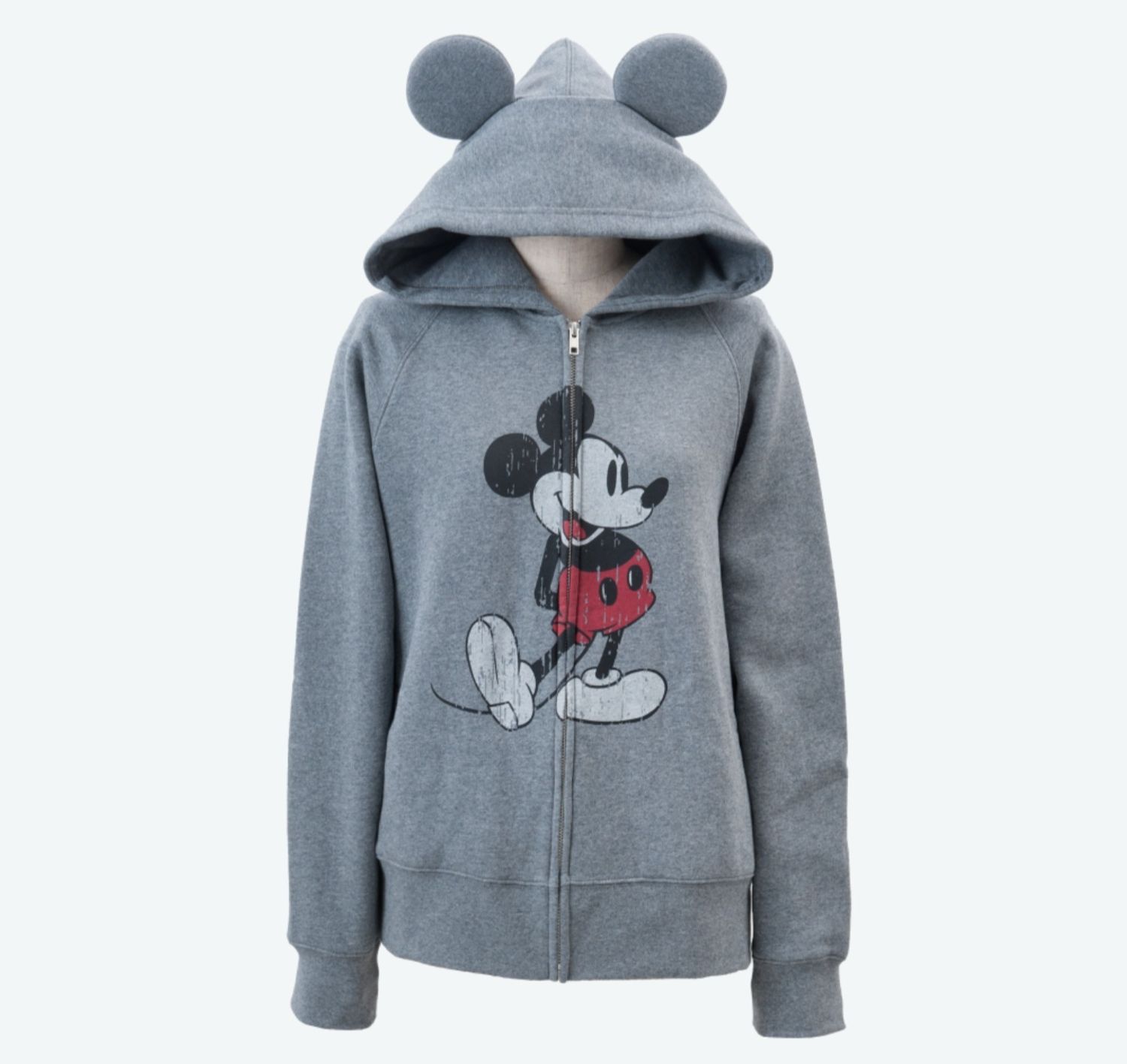 オールドミッキーの耳付きパーカ グレー ｔｄｒ Disney パーカー フーディ Buyma