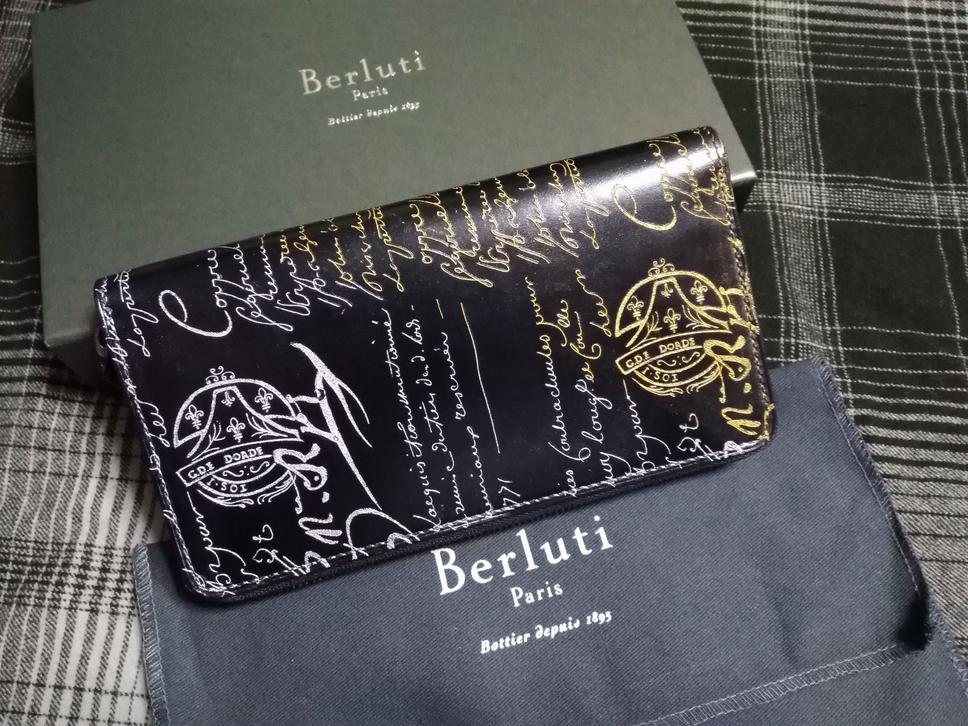 Wスタンプx金銀Wパティーヌ希少品!! ベルルッティ ITAUBA (Berluti/長 Wスタンプx金銀Wパティーヌ希少品!! ベルルッティ ITAUBA (Berluti/長