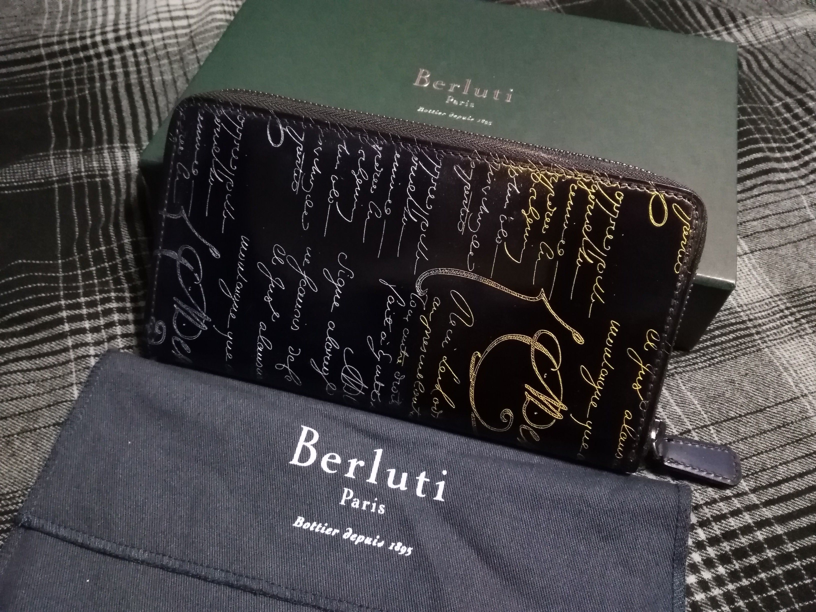 Wスタンプx金銀Wパティーヌ希少品!! ベルルッティ ITAUBA (Berluti/長 Wスタンプx金銀Wパティーヌ希少品!! ベルルッティ ITAUBA (Berluti/長