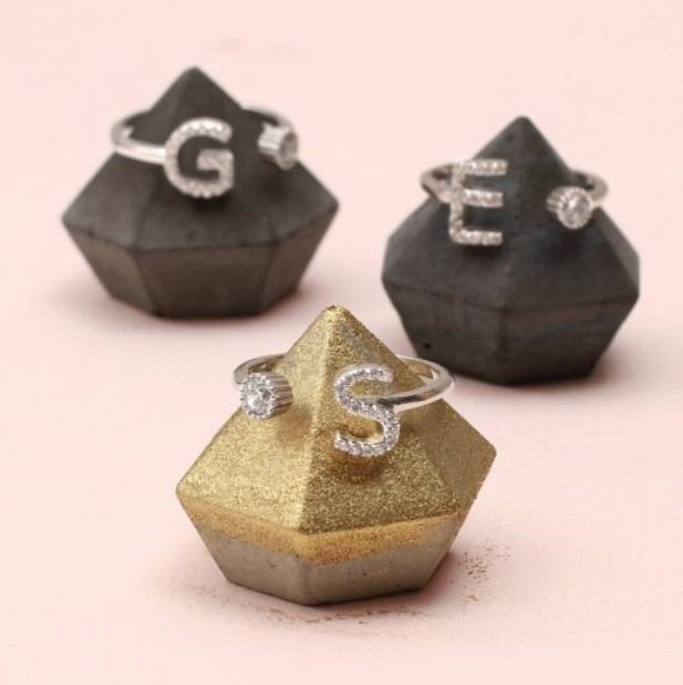 HURLEY BURLEY】Pave Cubic Zirconia Initial Ring シルバー♪ (HURLEY ...