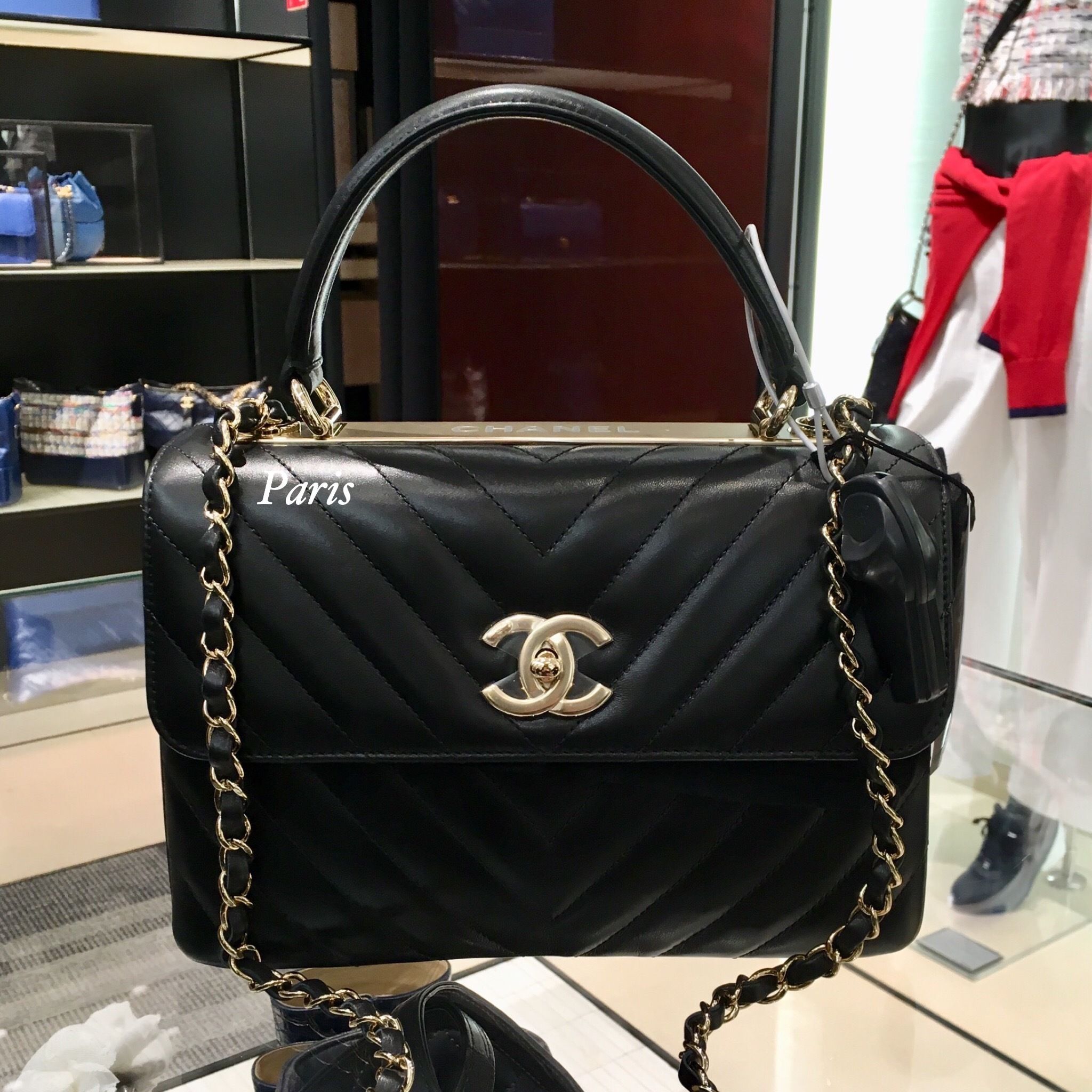 18Pre-SS!CHANEL《シェブロン》TRENDY CC BLACK / GREEN / NAVY 18Pre-SS!CHANEL《シェブロン》TRENDY CC BLACK / GREEN / NAVY