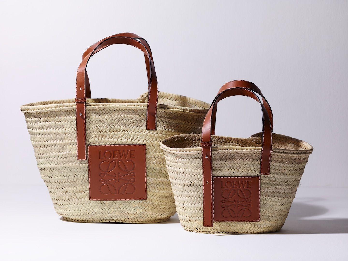 Loewe バスケットバッグM ナチュラル/タン (LOEWE/かごバッグ Loewe バスケットバッグM ナチュラル/タン (LOEWE/かごバッグ
