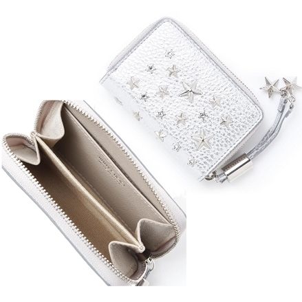 18SS新作 ☆JIMMY CHOO☆ NELLIE コインパース SILVER♪ (Jimmy Choo ...