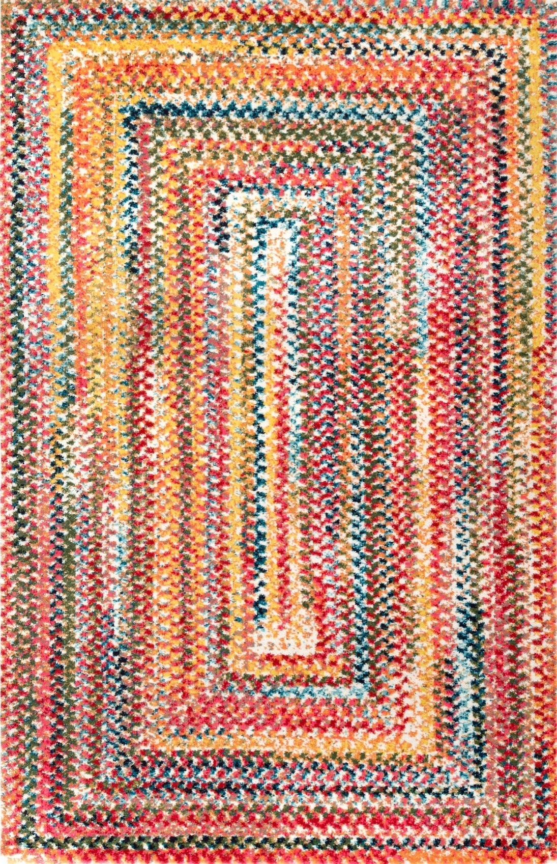速達発送☆カラフルなボヘミアンスタイルのエリアラグ 122x183cm ...