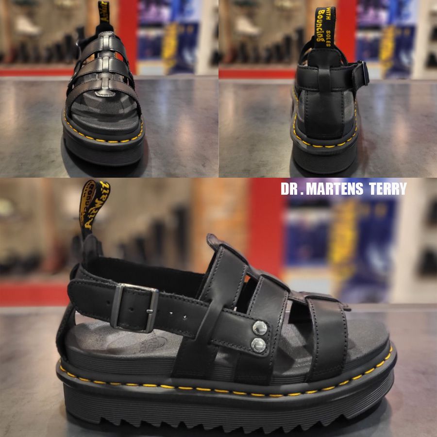 Dr. Martens ブラックストラップサンダル （Dr Martens☆PEARSON