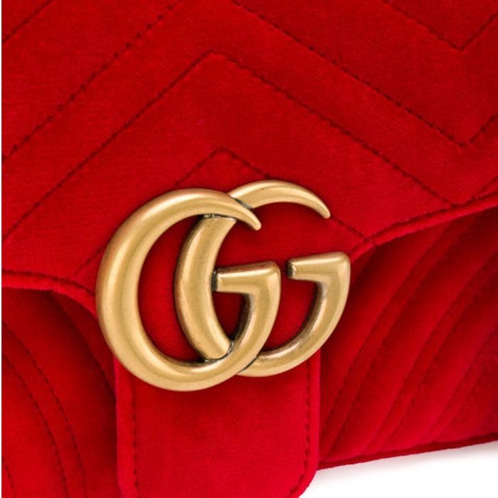売切必至☆Gucci〔GGマーモント〕ベルベットショルダーバッグ