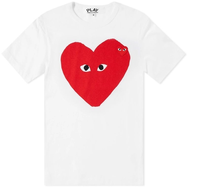 ベストセラー 国内発送♥COMME des GARCONS Play 赤ロゴハートTシャツ (COMME トップス