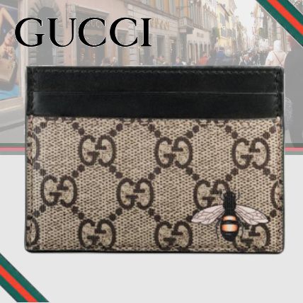 GUCCI グッチ ビー 蜂 プリント GGスプリーム カードケース (GUCCI 独立を宣言 GUCCI グッチ フラグメントケース カードケース 財布 折り財布