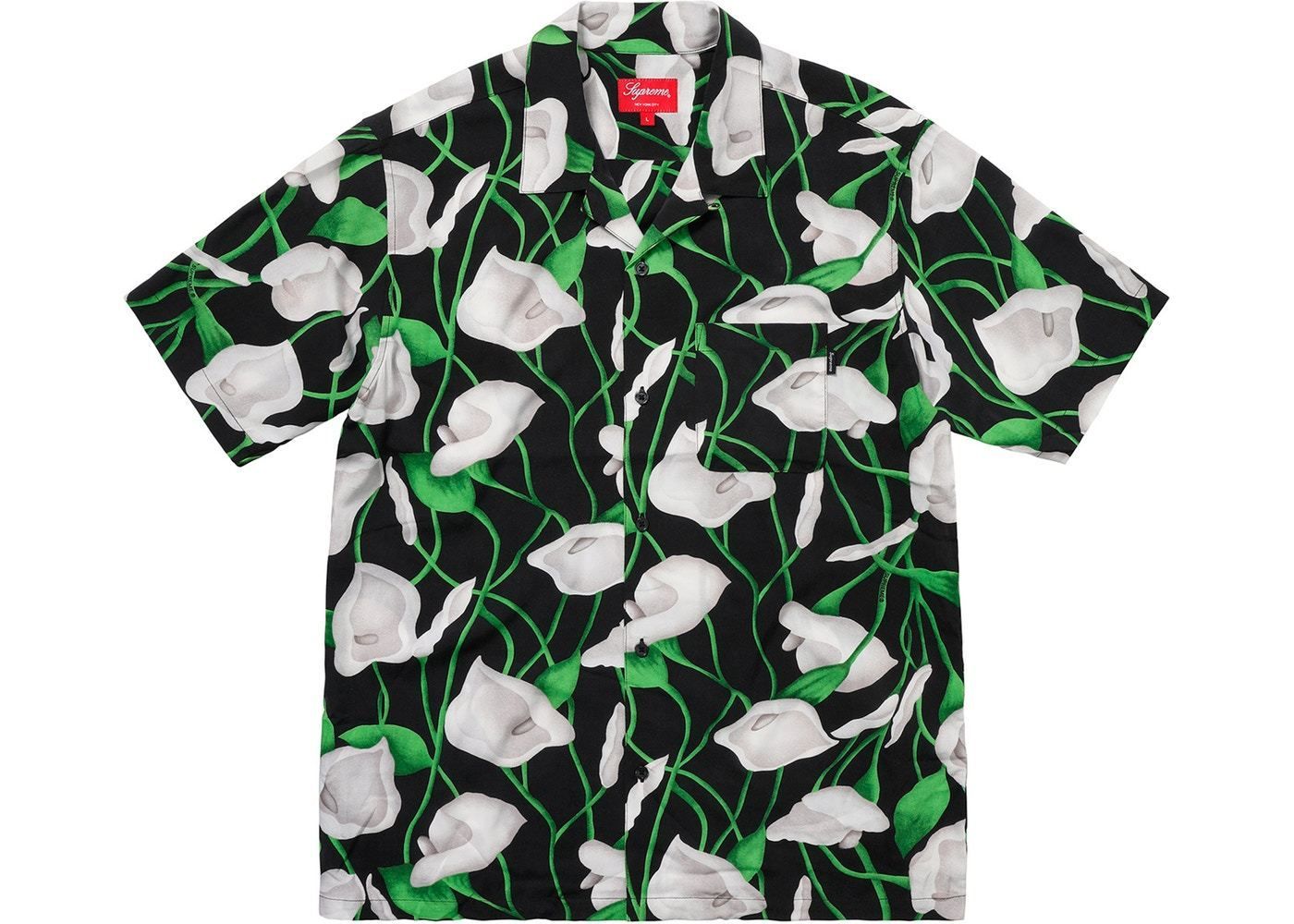 Supreme Lily Rayon Shirt BLACK SS18 Sサイズ www.omniblonde.com