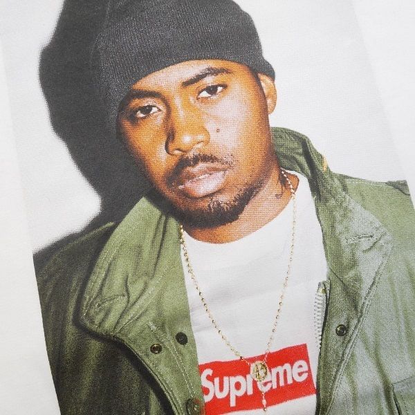 Supreme FW17 Nas Tee 白 (Supremeステッカー付き) Supreme FW17 Nas Tee 白 (Supremeステッカー付き) (Supreme/T