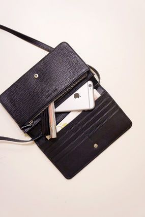 【Marc Jacobs】M0008464 Gotham wallet crossbody 長財布 Marc Jacobs Gotham City Navy Blue Leather Wallet Crossbody