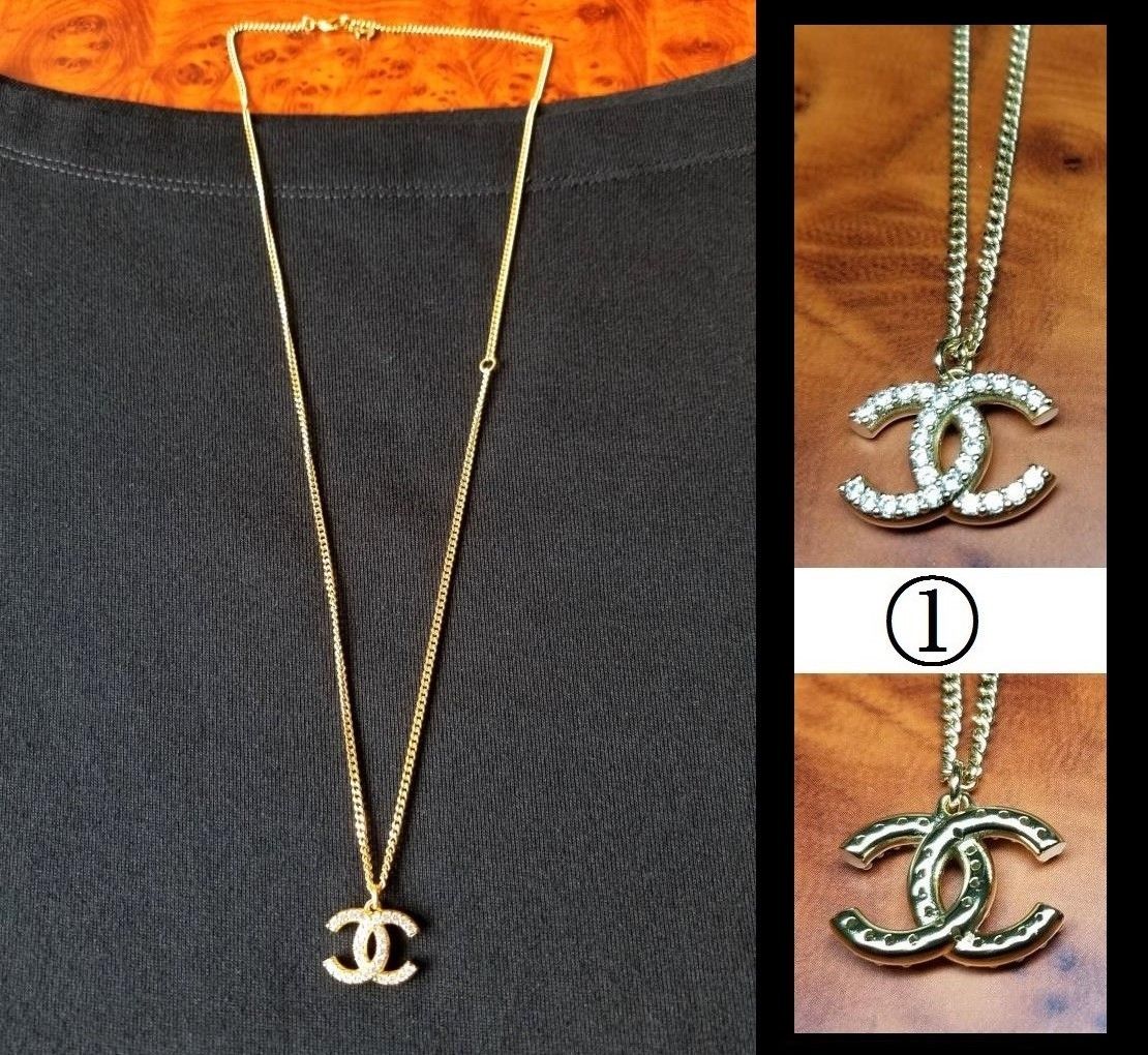 CHANEL GOLD & クリスタル COCO ネックレス CCマーク (CHANEL ...