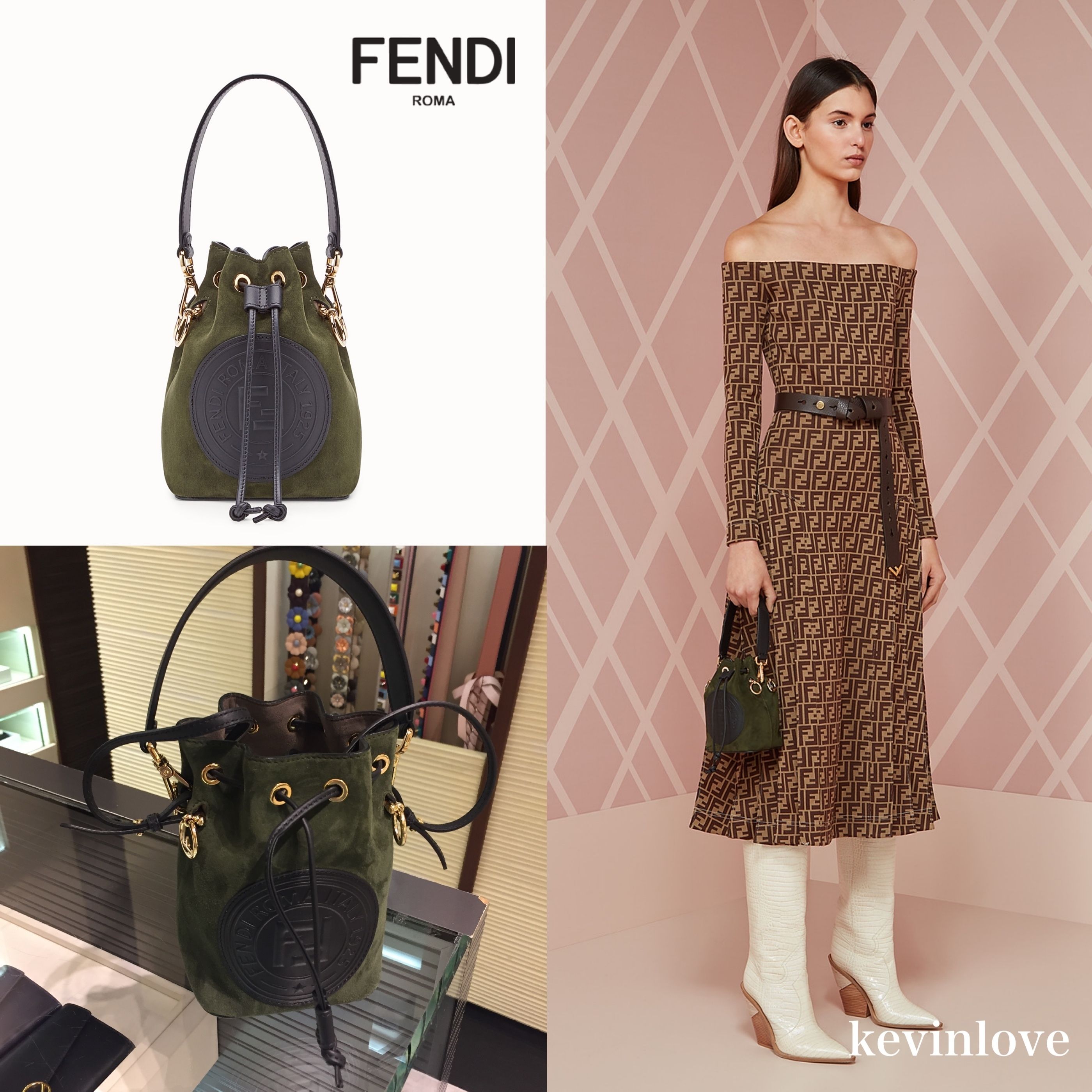 新作!FENDI直営店買付☆モントレゾール ミニバッグ 8BS010A5K3 (FENDI ベストセラー モントレゾールミニ ショルダーバッグ