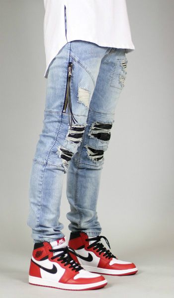 HYPER DENIM*LOZY JEAN スリムフィット ダメージジーンズ (HYPER DENIM HYPER DENIM*LOZY JEAN スリムフィット ダメージジーンズ (HYPER DENIM
