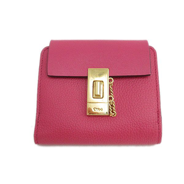 クロエ 折り畳み財布 16AP805 944 6P1 DREW 色:FUCHSIA ROSE (Chloe