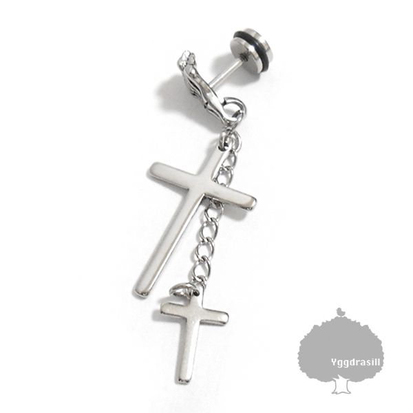 関税・送料込 YVMIN X SHUSHUTONG クローバークロス ピアス 楽天市場】シルバー925 silver925 ピアス クロス 十字架