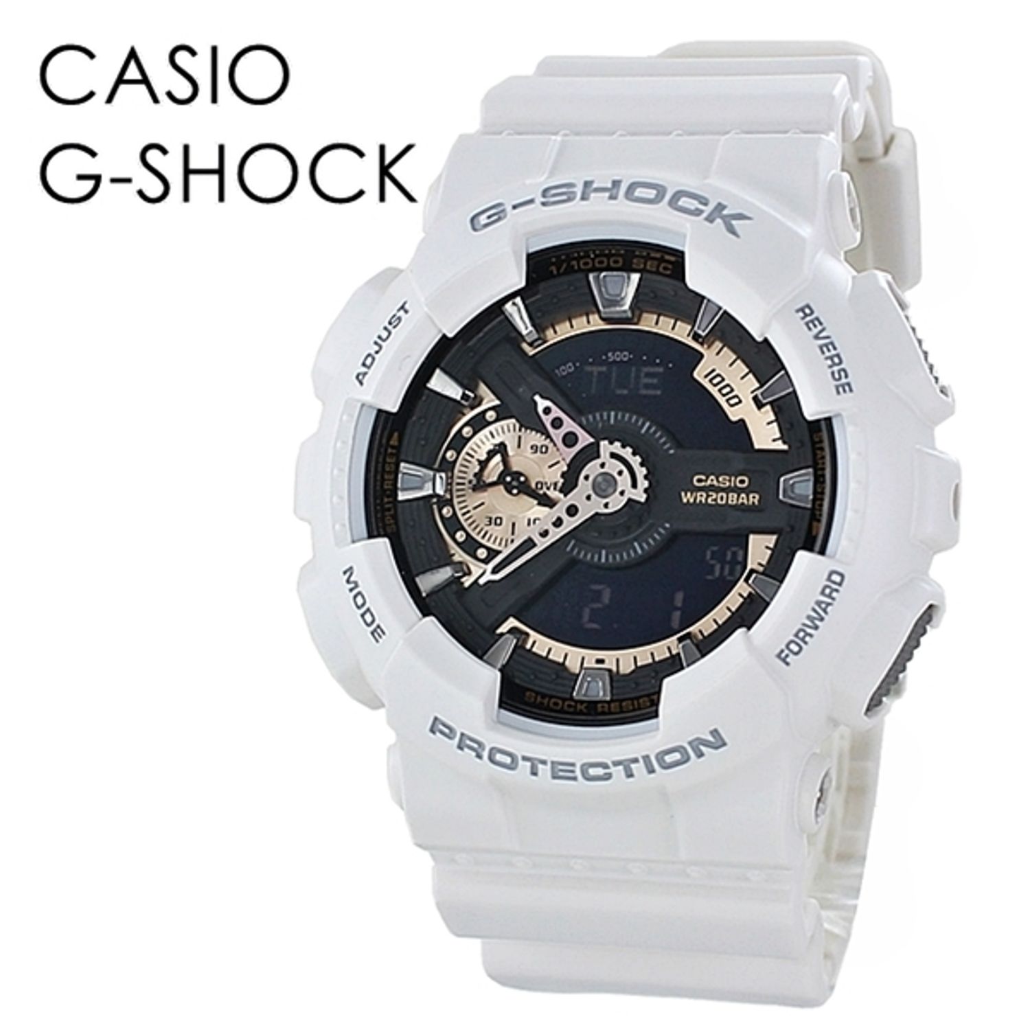 カシオ Gショック メンズ 腕時計 アナデジ ホワイト GA-110RG-7A
