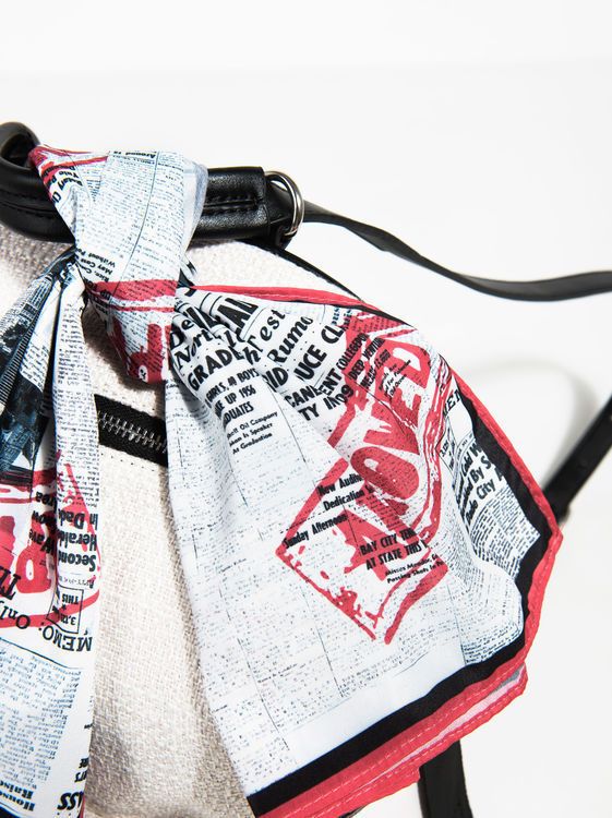 ポルトガルParfois★バック 存在感たっぷり フクロウ柄 2WAY ポルトガルParfois☆バイカラーの素敵リュック スカーフ付 2WAY