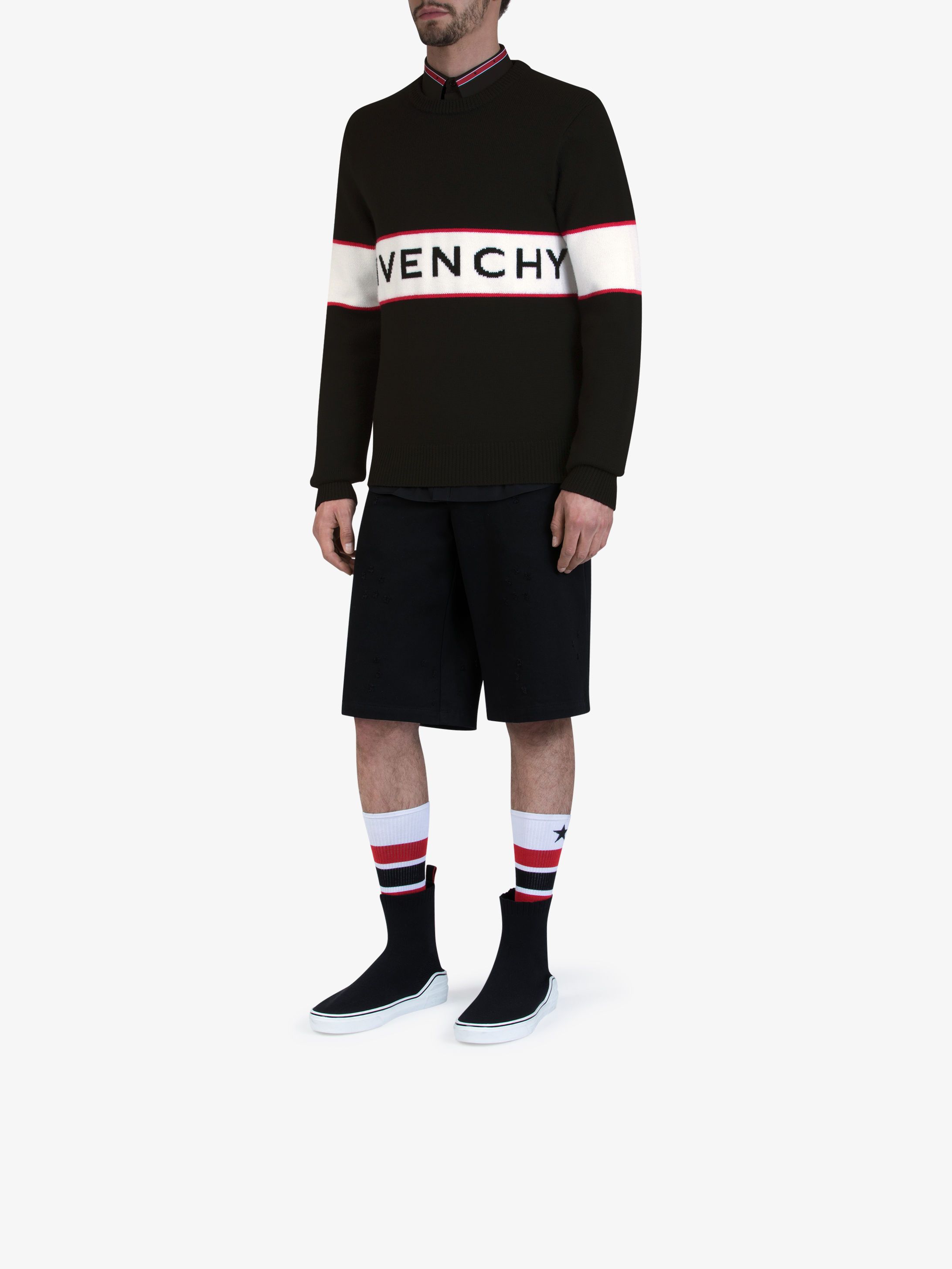 GIVENCHY】2018AW*GIVENCHYロゴ編み バンド ヘビーセーター (GIVENCHY GIVENCHY】2018AW*GIVENCHYロゴ編み バンド ヘビーセーター (GIVENCHY