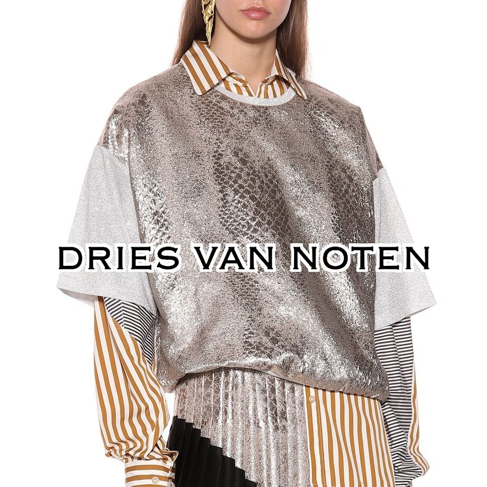 Dries Van Notenドリスヴァンノッテン　メタリックニットティシャツ Dries Van Notenドリスヴァンノッテンメタリックニットティシャツ