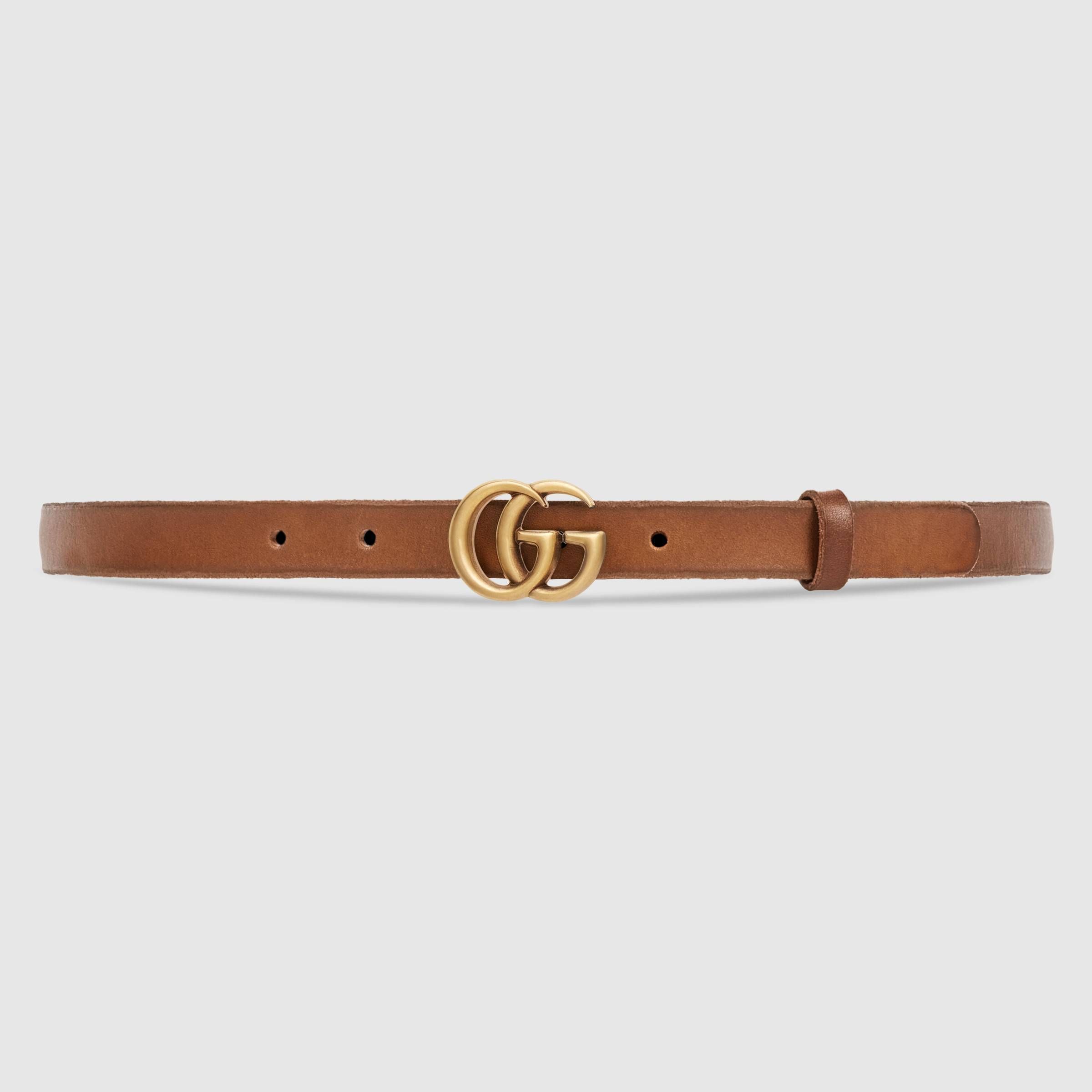 GUCCI【ダブルG バックル】大人気 GG レザー ベルト 細い方 全色