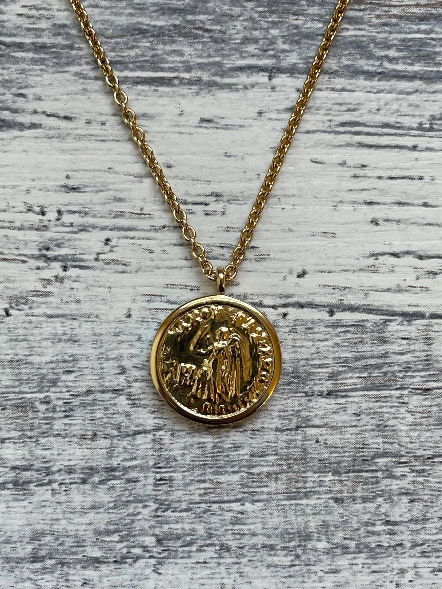 □送料込□ Tom Wood Coin Pendant Angel Gold 27 inch ゴールド (Tom