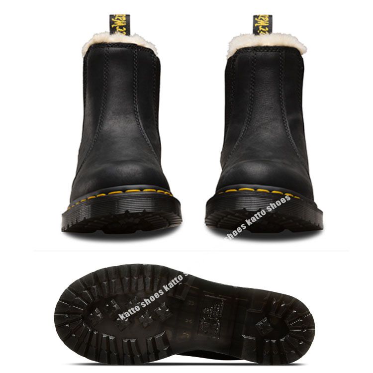 Dr Martens☆2976 LEONORE チェルシーブーツ☆ファー☆もこもこ (Dr ...