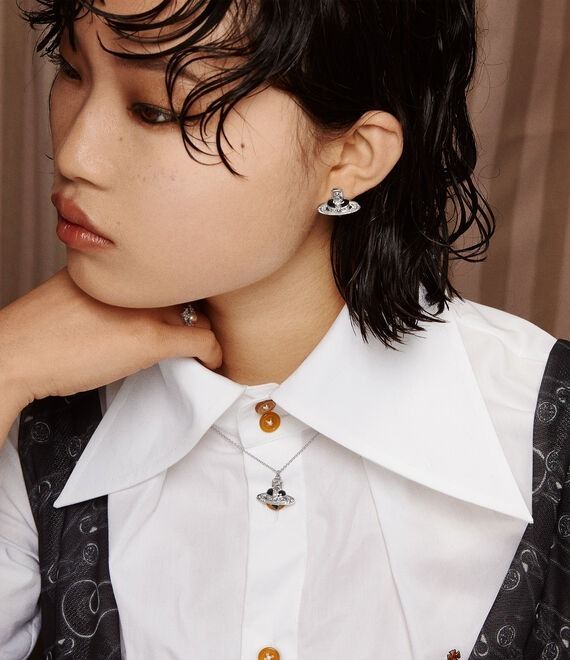 Vivienne Westwood ハート型オーブ Diamante Heart ネックレス NEW DIAMANTE HEART ネックレス(シルバー)（レディース
