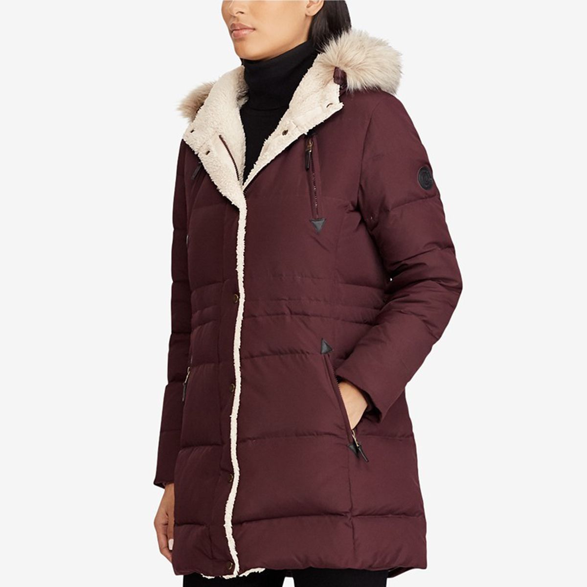特別価格！ Ralph Lauren フェイクファーフード付 ダウンコート 激安！Ralph Lauren フェイクファーフード付ダウンコート (Ralph