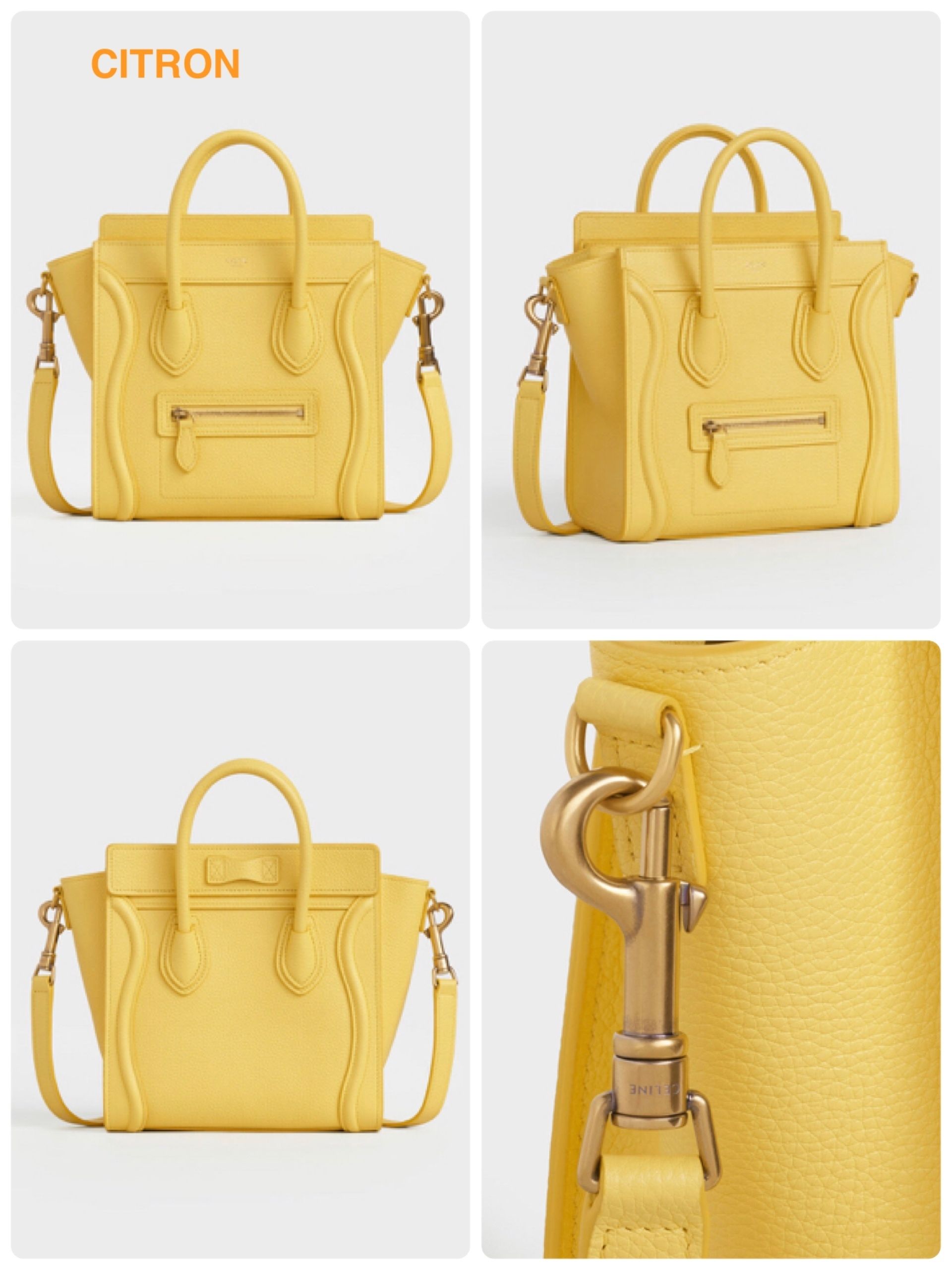 CELINE】☆ラゲージ ナノ / ドラムドカーフスキン (CELINE ...