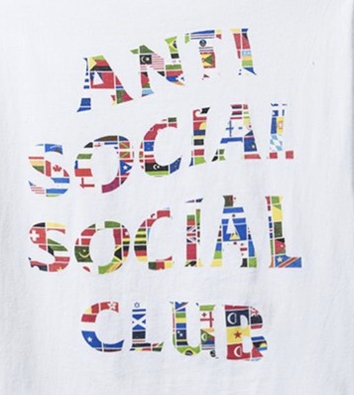 即発送】新作□ANTI SOCIAL SOCIAL CLUB□Flag ロゴ Tシャツ