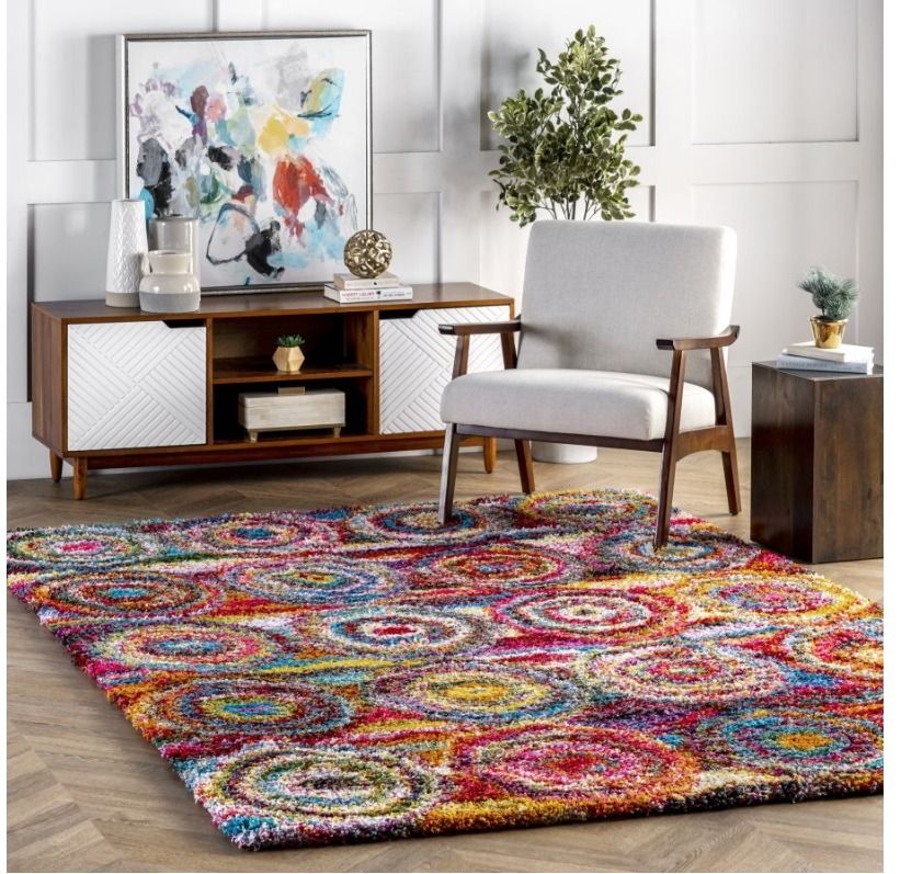 選べる柄レトロマルチカラーラグ122×183㎝(4' x 6') (ラグ 選べる柄レトロマルチカラーラグ122×183㎝(4' x 6') (ラグ