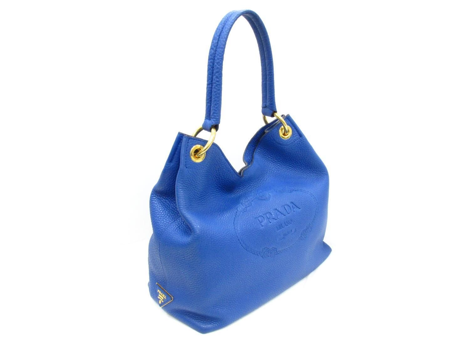PRADA☆セール!ロゴ刻印ワンショルダーレザートートバック1BC051