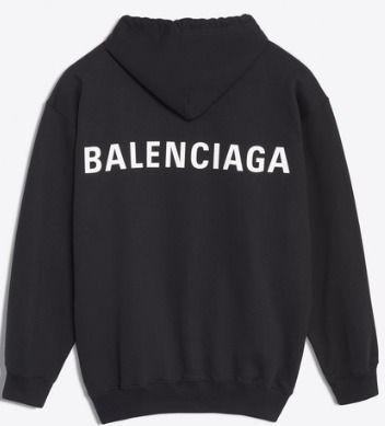 BALENCIAGA】ロゴプリントコットンパーカー☆オーバーサイズ BALENCIAGA】ロゴプリントコットンパーカー☆オーバーサイズ