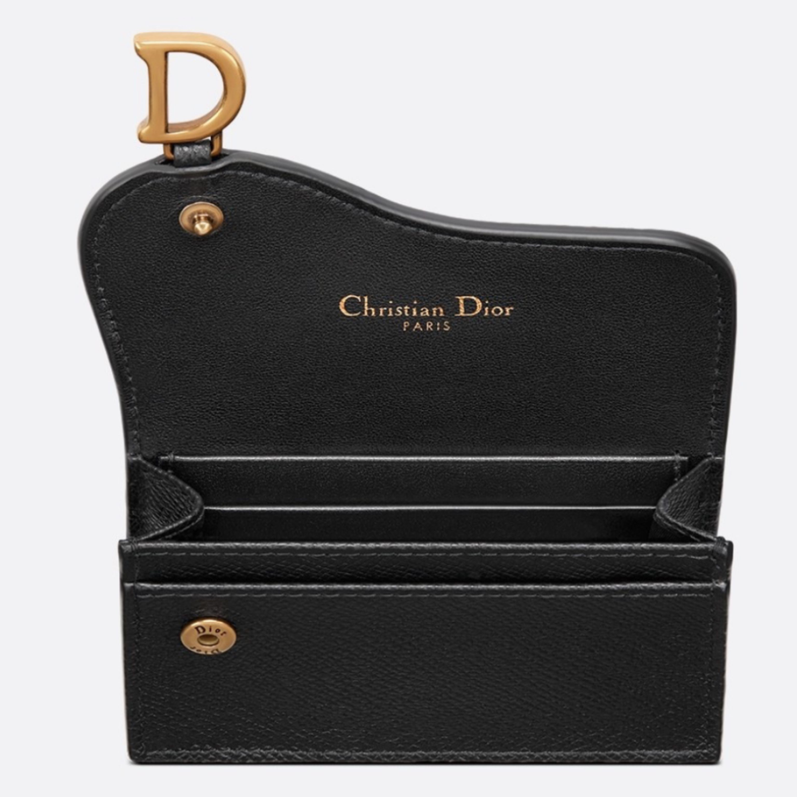 DIOR サドルカーフスキンカードホルダー S5610CWVG_M900 DIOR サドルカーフスキンカードホルダー S5610CWVG_M900