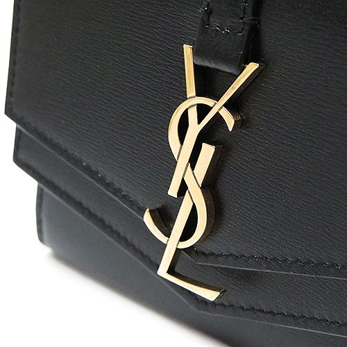 サンローラン　折り財布　YSL シュルピス　ウォレット　ブラック　カードケース