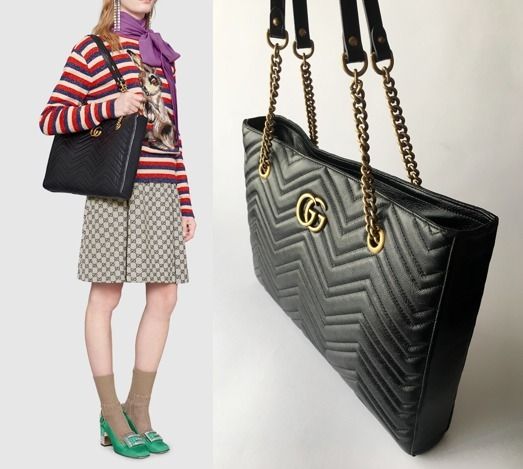 セール】GUCCI☆GGマーモント キルティング ミディアムトート (GUCCI ...