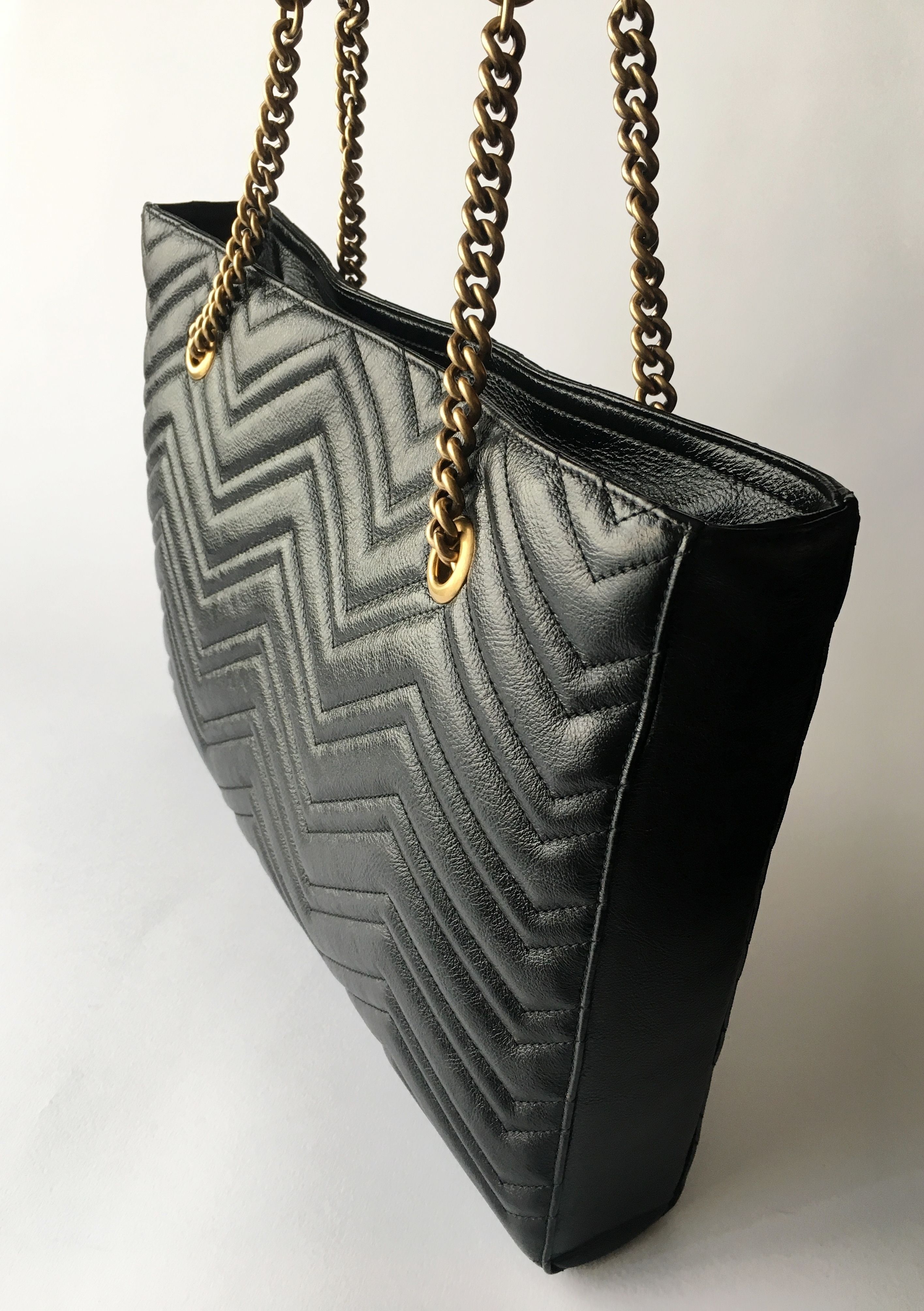 セール】GUCCI☆GGマーモント キルティング ミディアムトート (GUCCI ...